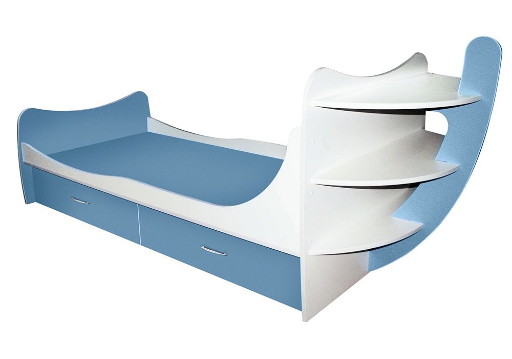  Купити Дитячі ліжка Дитяче ліжко "Кораблик 70х120" МАКСІ-Меблі