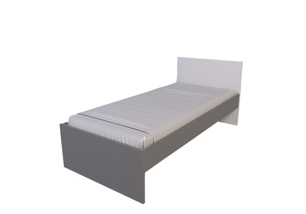 Ліжко односпальне Х-Скаут Х-09 білий 90x200 Санті-меблі, Ширина 95см