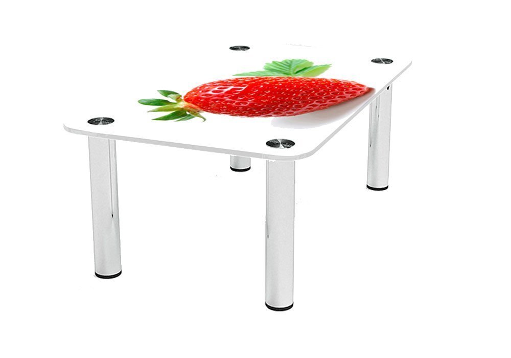  Купити Журнальні столики і столи Стіл журнальний скляний "Прямокутний Sweet Berry" 43х70 Діана
