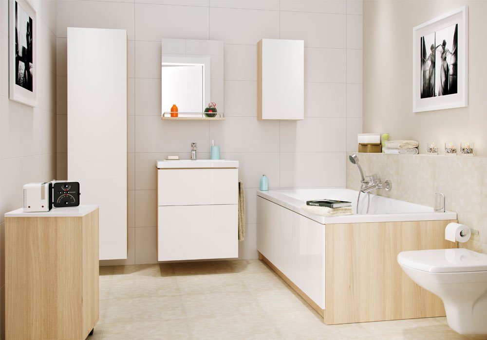  Недорого Мебель для ванной комнаты Тумба под умывальник "Smart 60" Cersanit