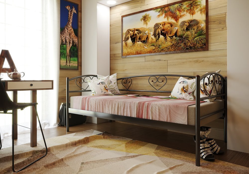  Купити Ліжка Металева ліжко "Дарина люкс 80х190" МЕТАКАМ