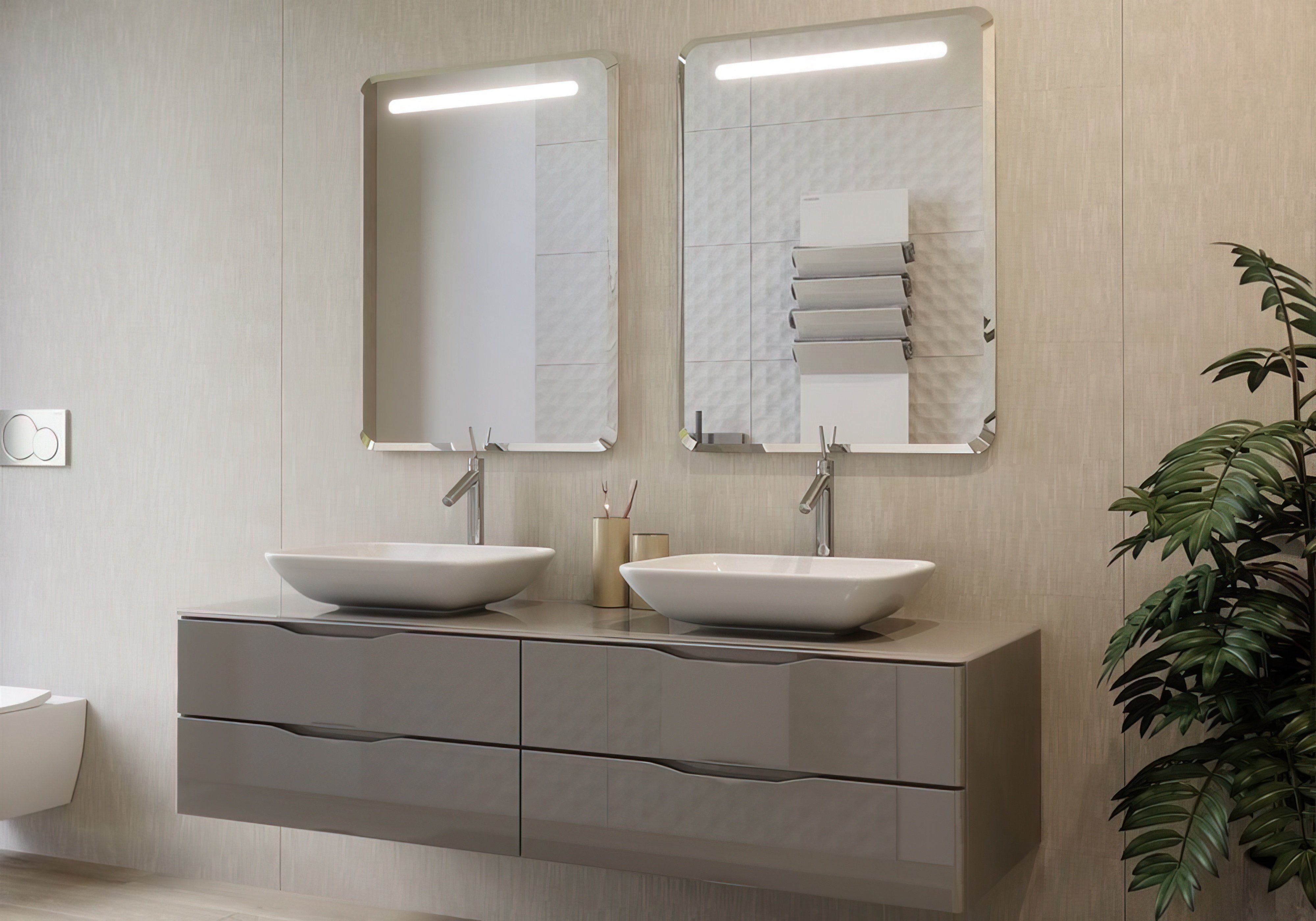  Недорого Мебель для ванной комнаты Зеркало для ванной "Martin LED 65x90" Marsan