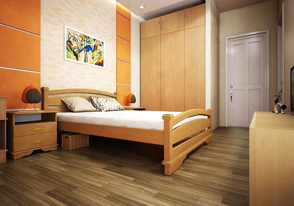 Купити Дерев'яні ліжка Ліжко "Атлант 2" 90х190 ТИС