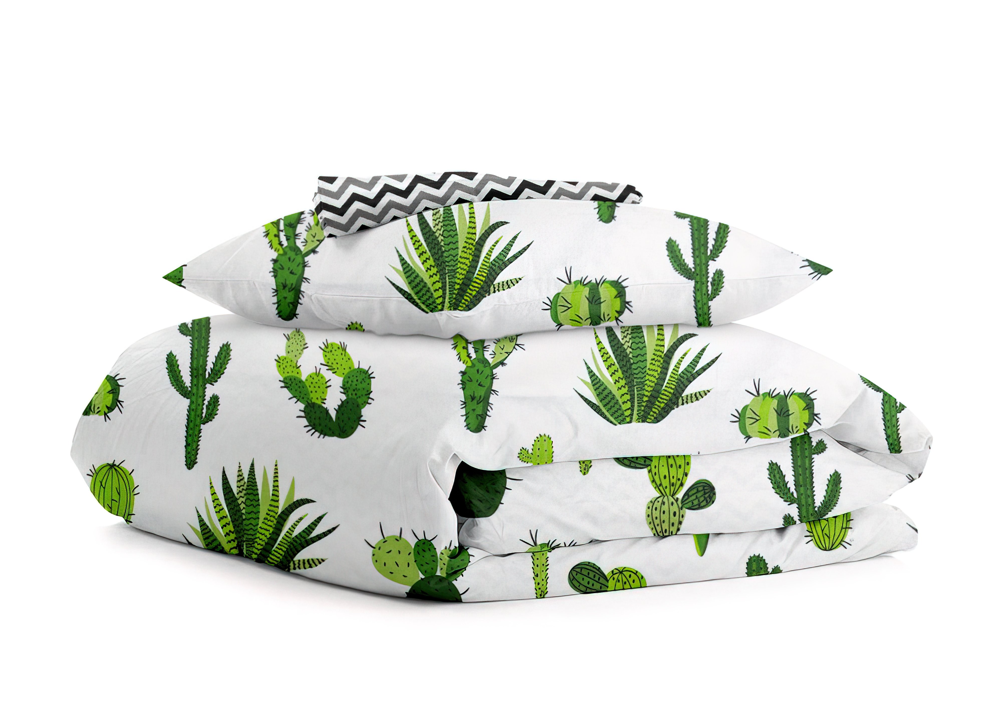 Комплект подросткового постельного белья "Kaktus Green 1" Cosas