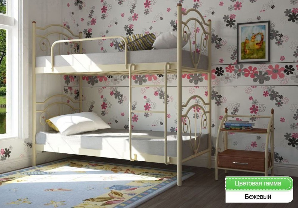  Купить Кровати Двухъярусная металлическая кровать "Диана" Металл-Дизайн