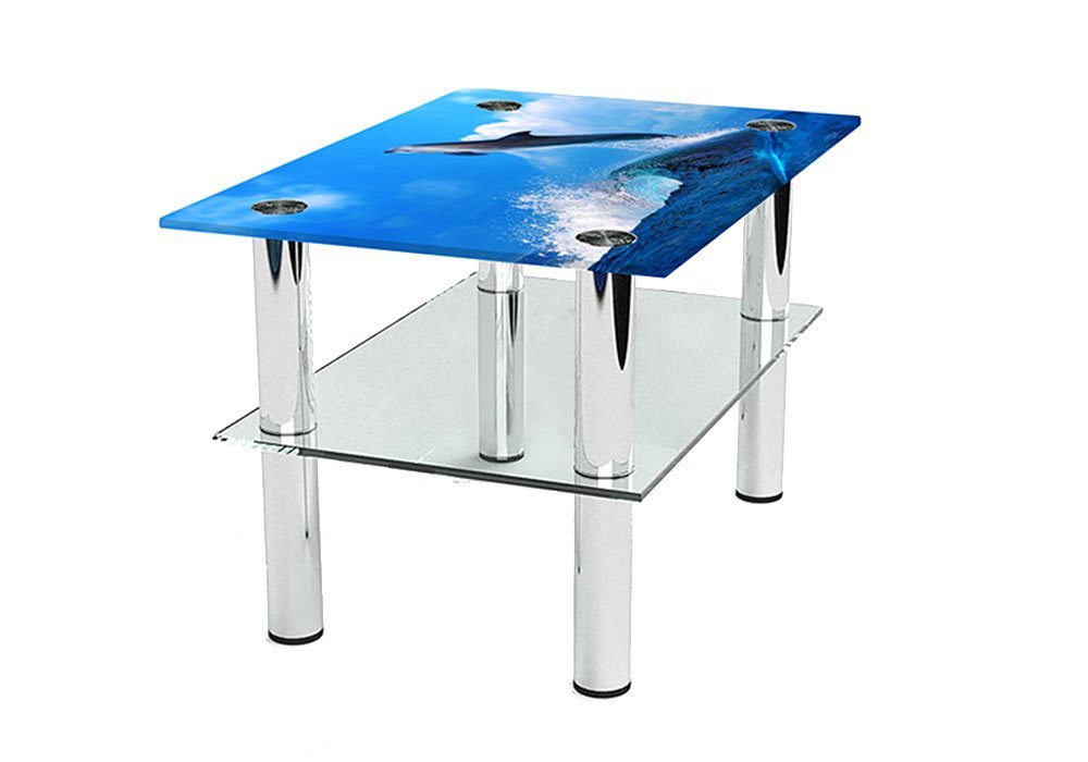  Купити Журнальні столики і столи Стіл журнальний скляний "Бочка Dolphin" 53х70 Діана
