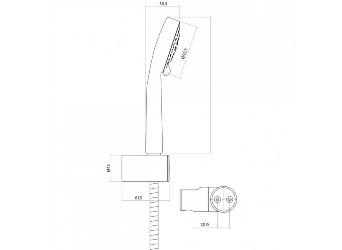  Купити Змішувачі Душовий комплект "Lano з настінним тримачем" Cersanit 