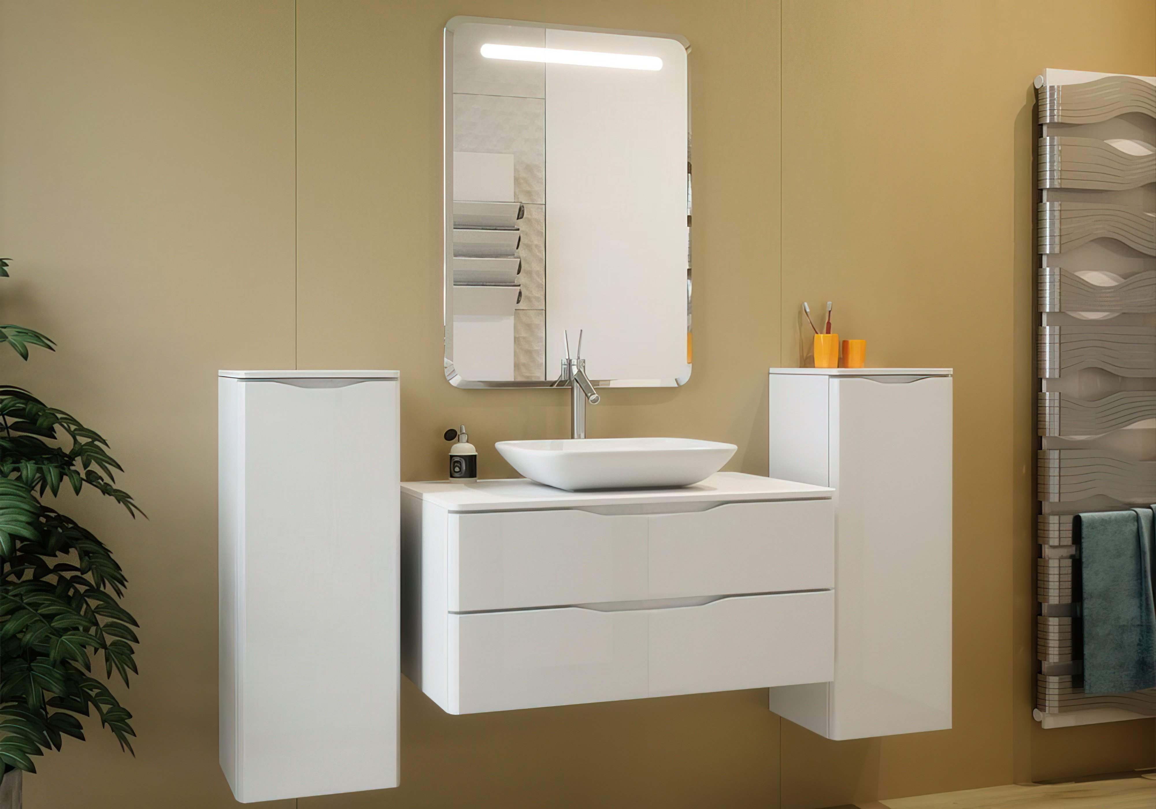  Купить Мебель для ванной комнаты Зеркало для ванной "Martin LED 65x90" Marsan