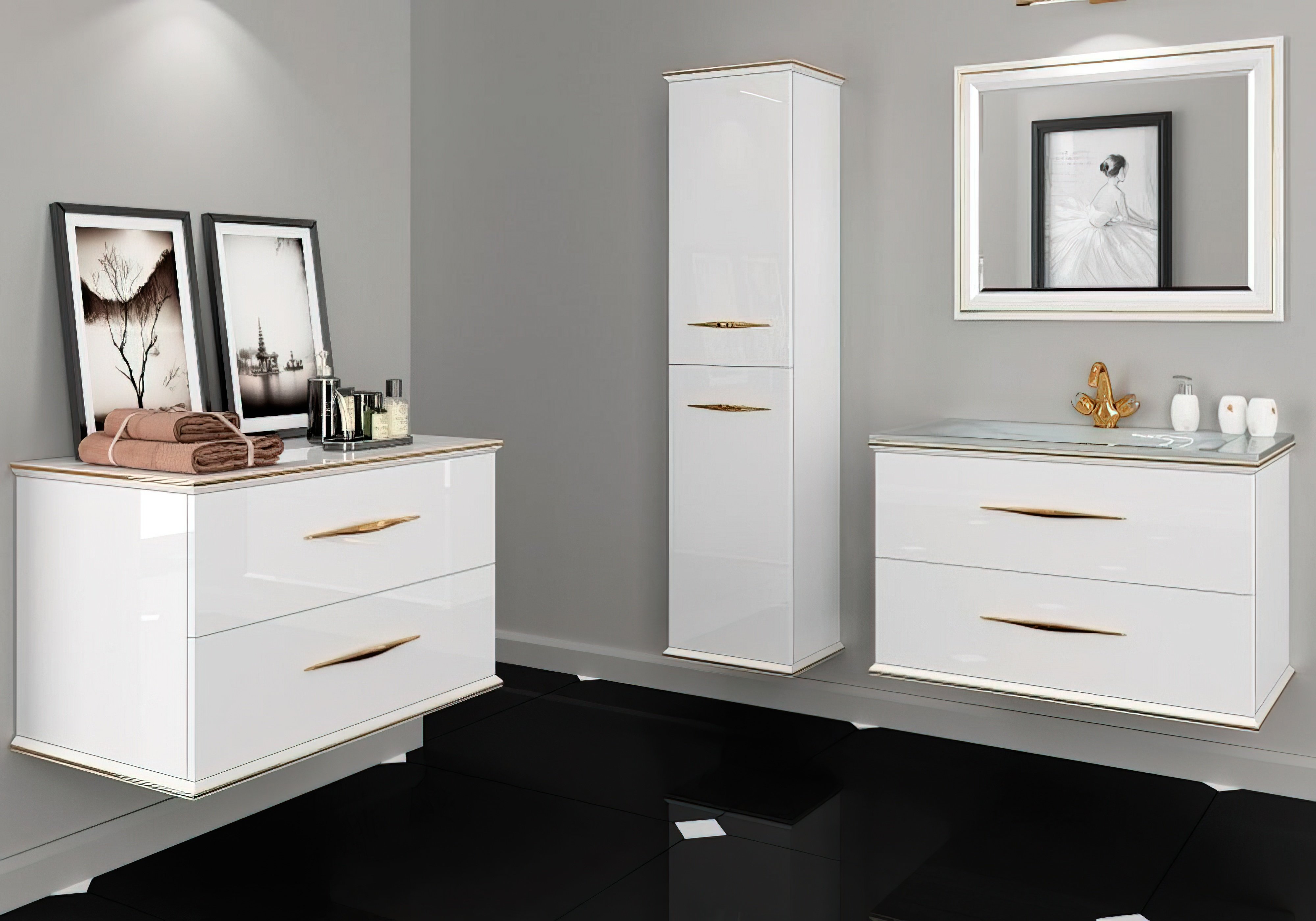  Купить Мебель для ванной комнаты Зеркало для ванной "Cassandre" 67х87 Marsan