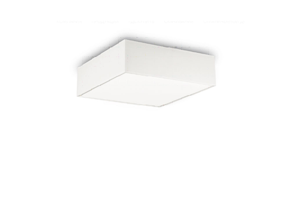 Светильник RITZ PL4 D50 152899 Ideal Lux, Форма Квадратный, Цвет Белый