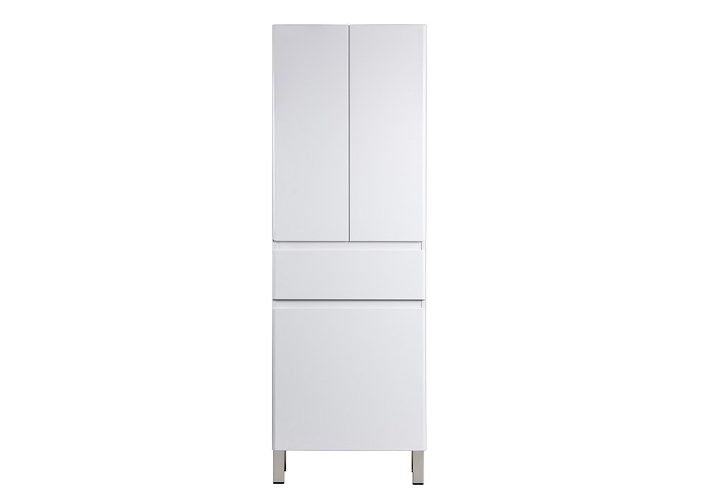  Купить Пеналы для ванной комнаты Пенал Палермо П-66-к напольный белый Мойдодыр