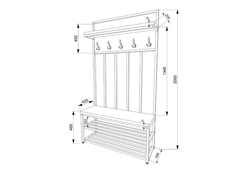  Купити Стінки для передпокою Передпокій "ПЛ-13" Югос