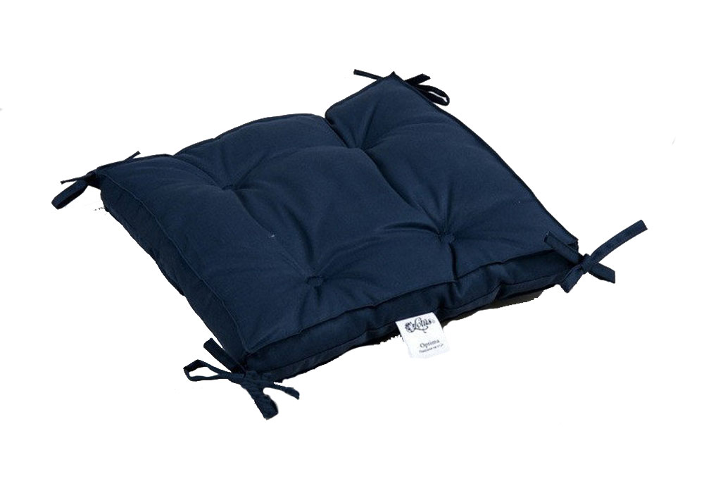 Декоративна подушка на стілець "Optima із зав'язками синя" Lotus