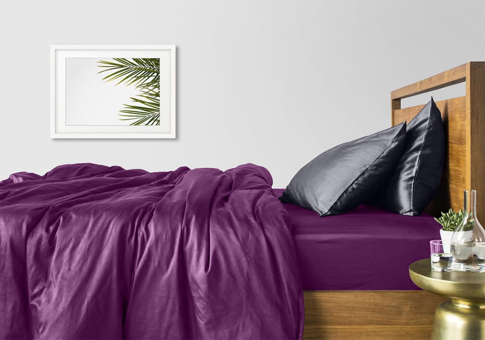  Купити Постільна білизна  Комплект постільної білизни полуторний "Сатин Фіолет Сірий" Cosas 