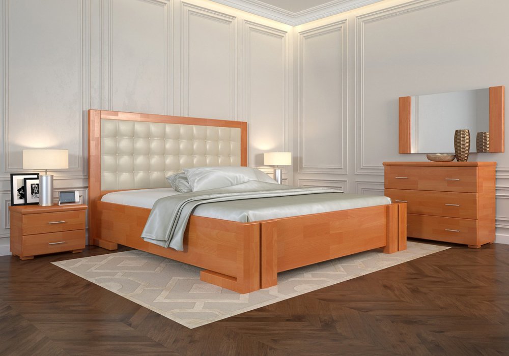  Купити Ліжка Ліжко з підйомним механізмом "Амбер 160х200" сосна Арбор Древ