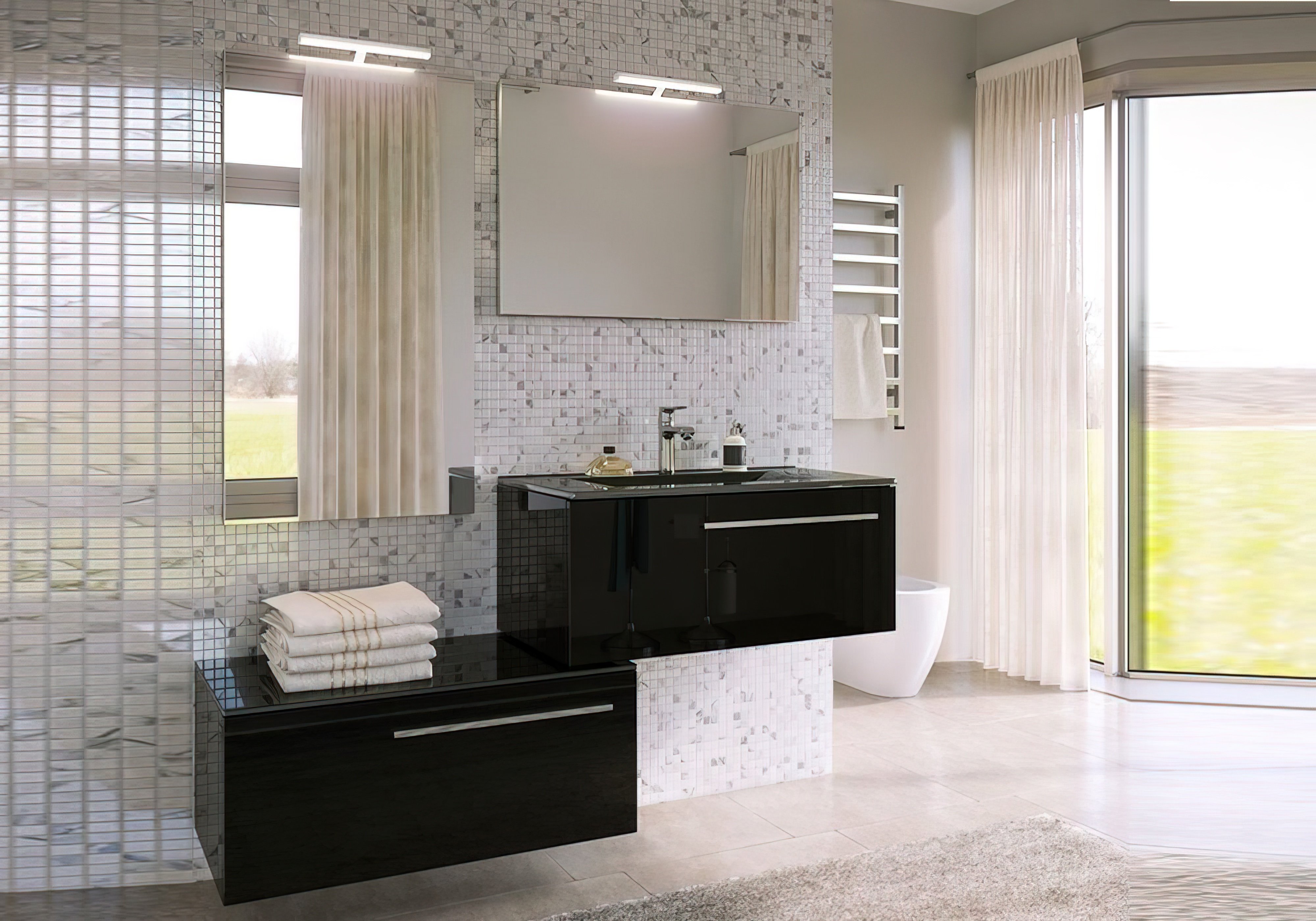  Купить Мебель для ванной комнаты Комплект мебели для ванной "Oskar-2" Marsan