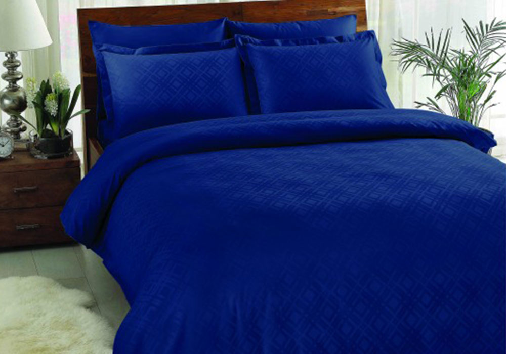 Постельное белье Vision lacivert жаккард синий евро Tac, Размер спального места 240х260 см