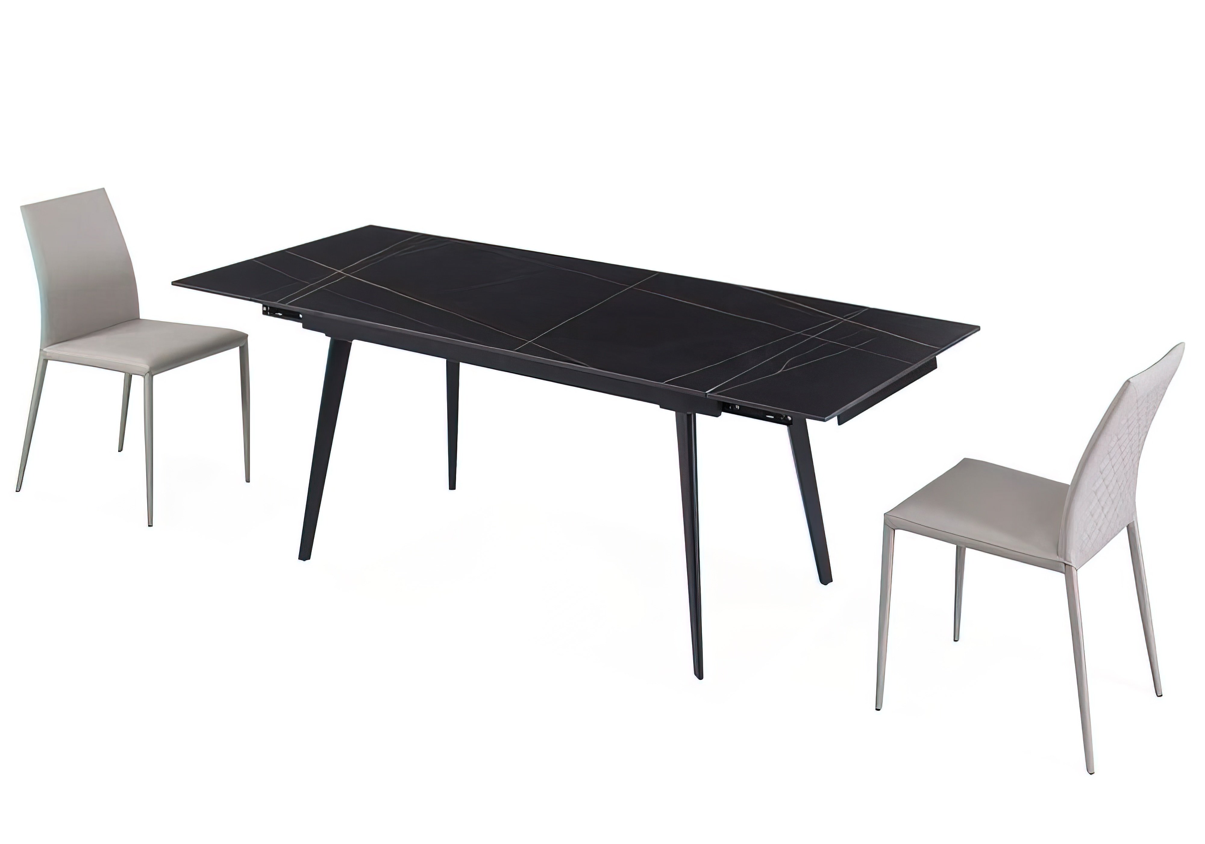  Недорого Столы Кухонный раскладной стол "Hugo Lofty Black" Concepto