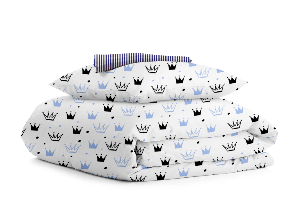  Комплект дитячої постільної білизни Crown Blue Cosas , Місцезнаходження Манеж