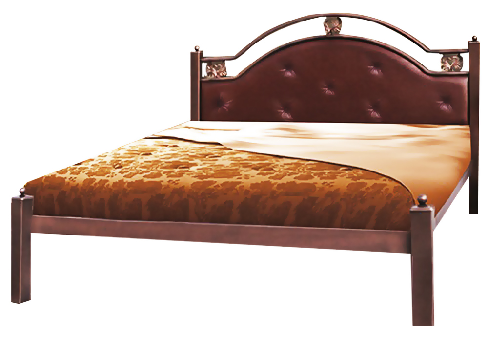 Металева двоспальне ліжко Есмеральда 140х190 Метал-Дизайн