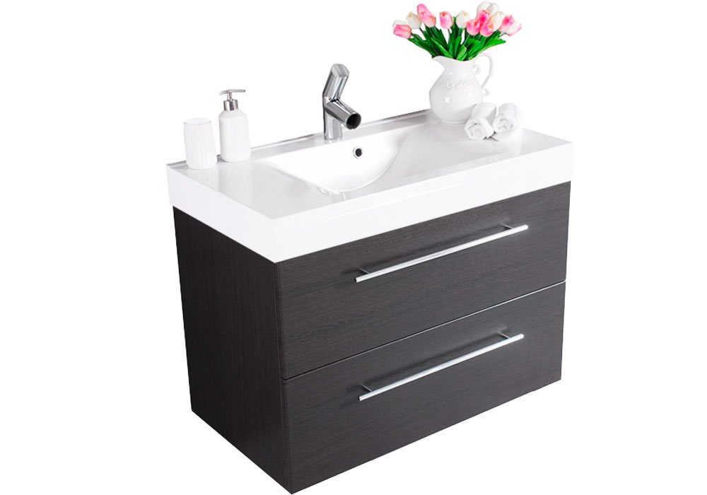  Недорого Мебель для ванной комнаты Тумба с умывальником "Barbados 90" Fancy Marble