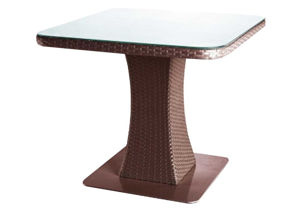  Недорого Плетеная мебель из ротанга Стол с радиусными углами "Неаполь"  80х80х75 Pradex