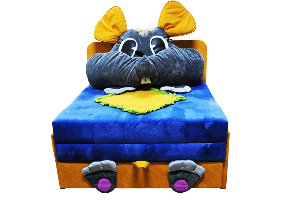  Недорого Диваны Детский диван "Омега с аппликацией Мышка" Ribeka