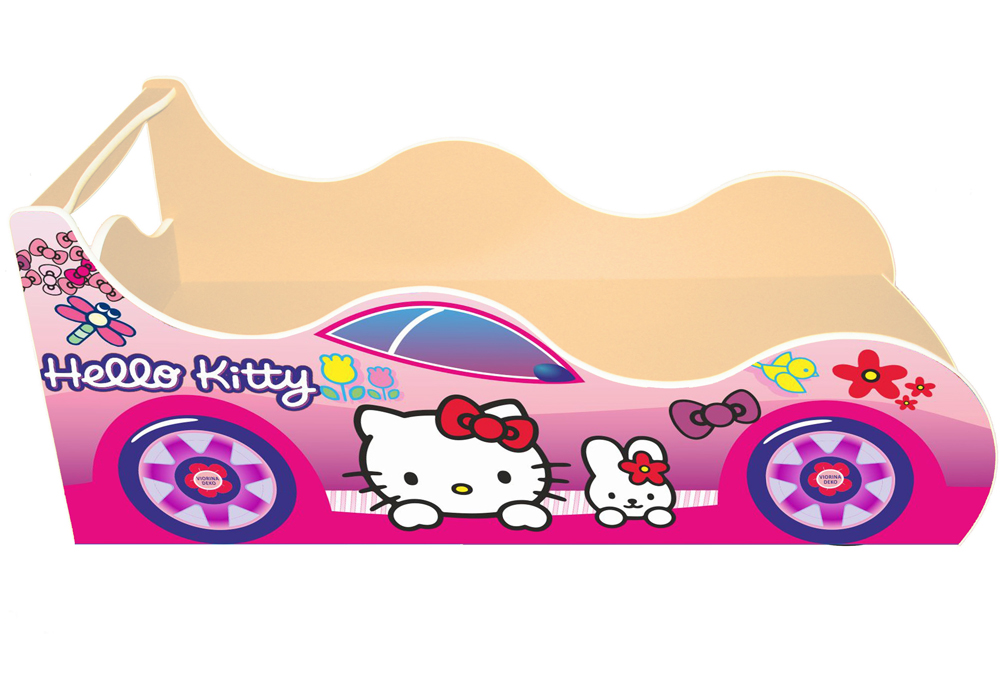  Купить Детские кровати Детская кровать-машинка "Драйв Kitty Д-0005" Viorina-Deko