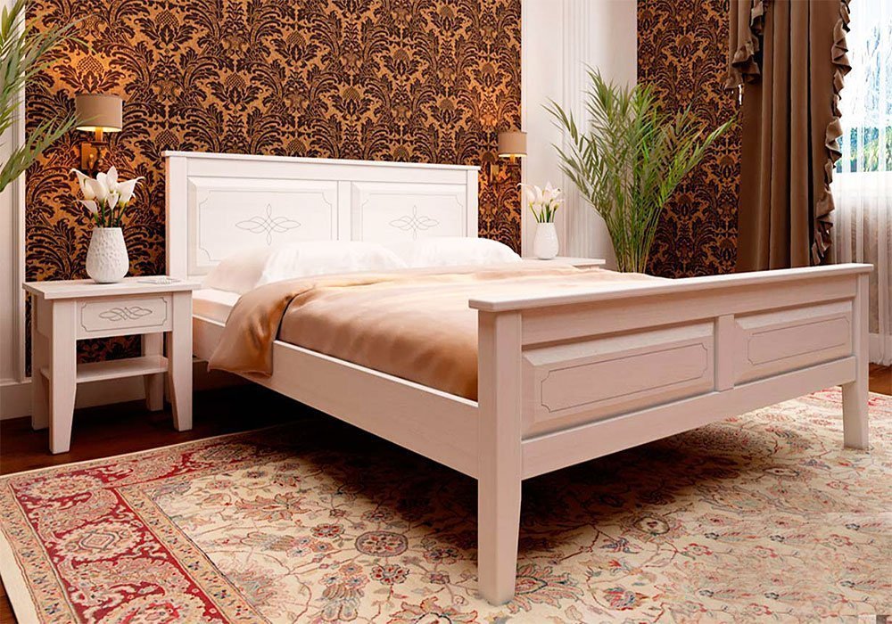  Купити Дерев'яні ліжка Ліжко "Майя" 140х190 Червоногвардійський ДОК