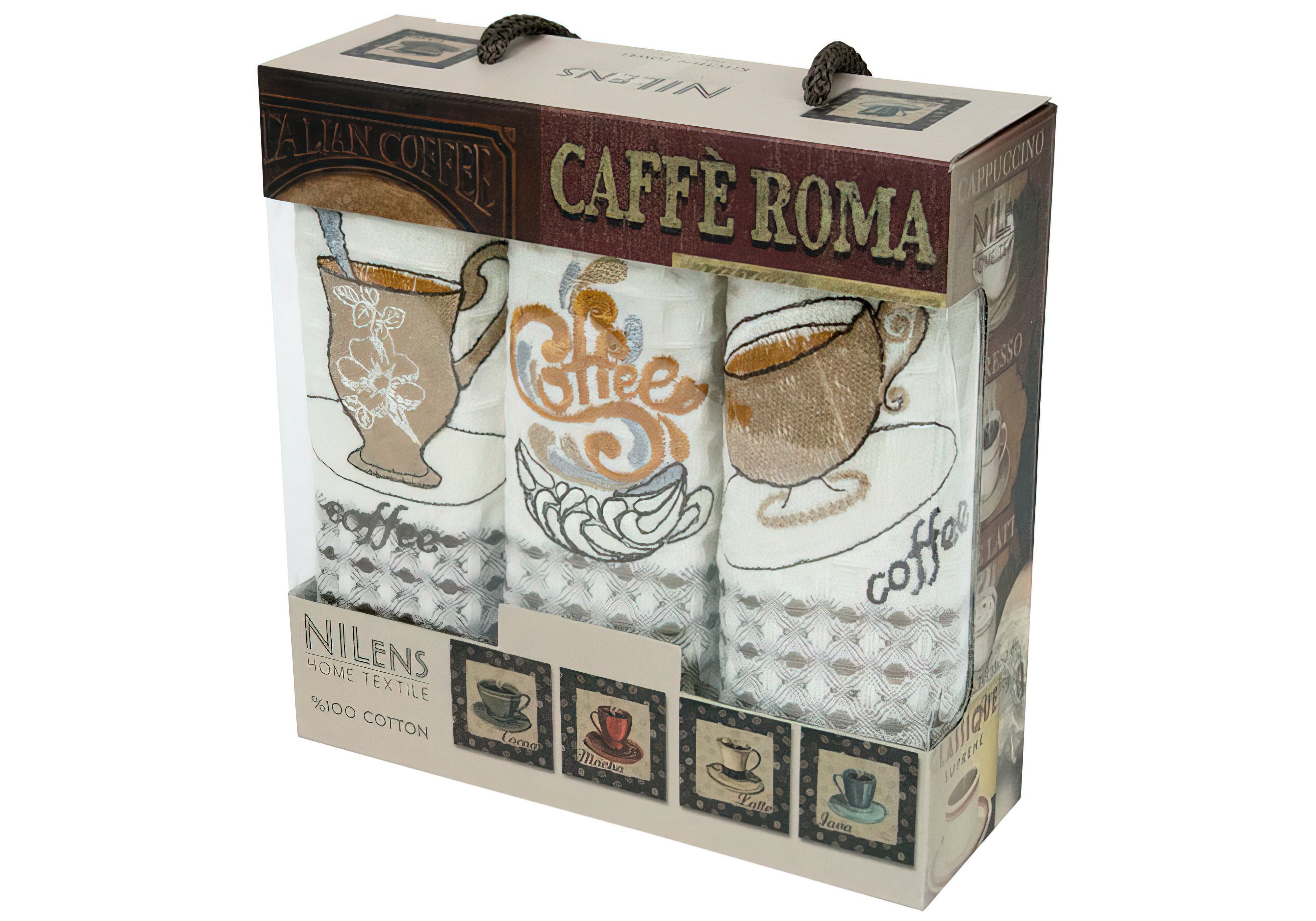 Набор кухонных полотенец "Caffe roma 01" Nilteks