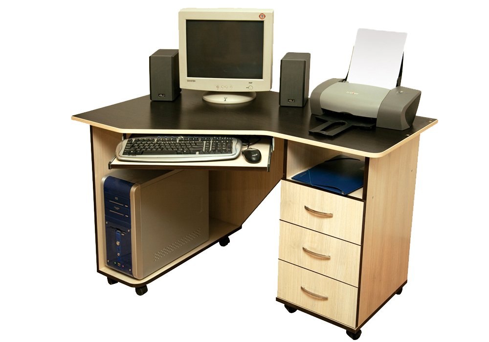  Недорого Компьютерные столы Угловой компьютерный стол "Ника-40" Ника-Мебель