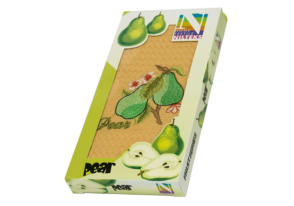 Кухонний рушник в подарунковій коробці Fruits 1 pear Nilteks, Ширина 45см