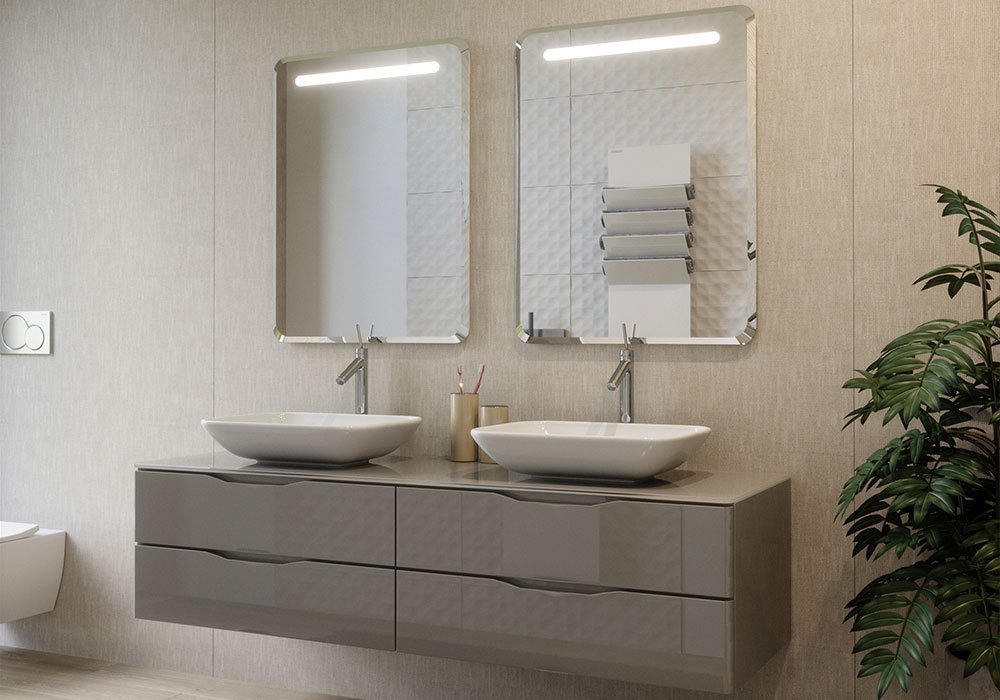  Недорого Меблі для ванної кімнати Дзеркало для ванної "Martin LED 65x90" Marsan