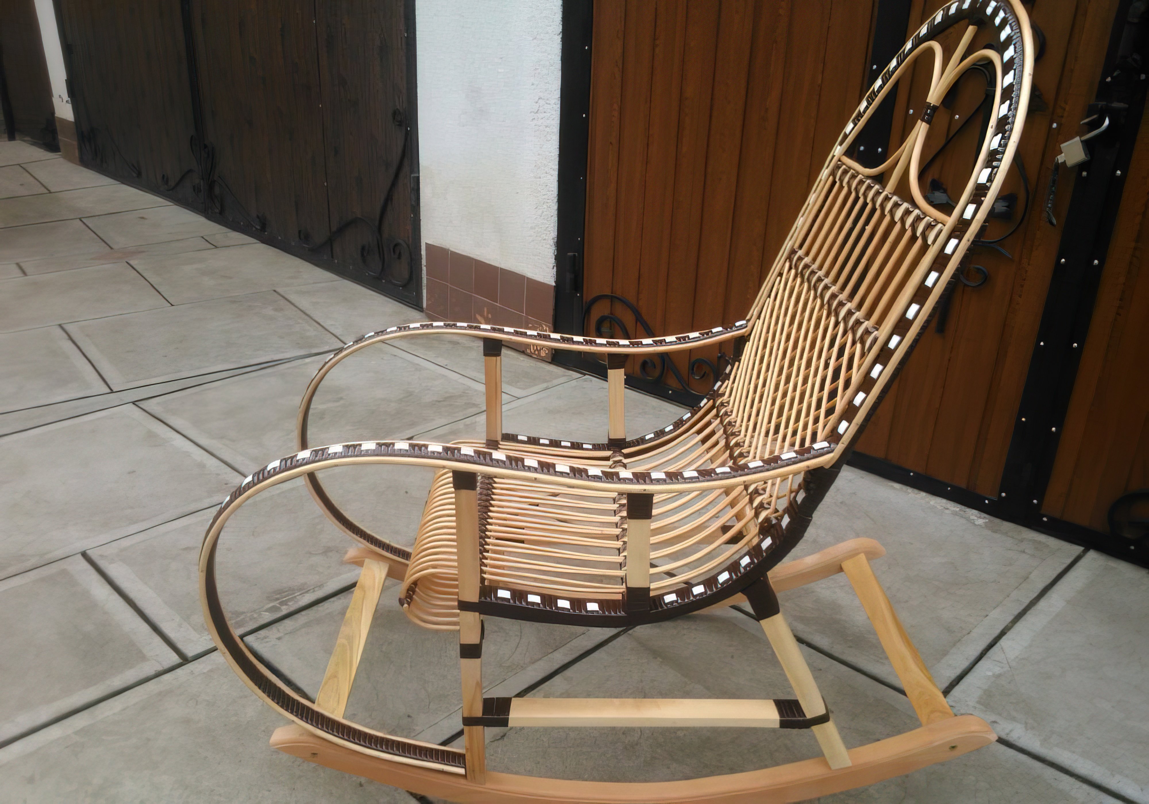  Купить Кресла-качалки Кресло-качалка "Ротанг" коричневое Изабель
