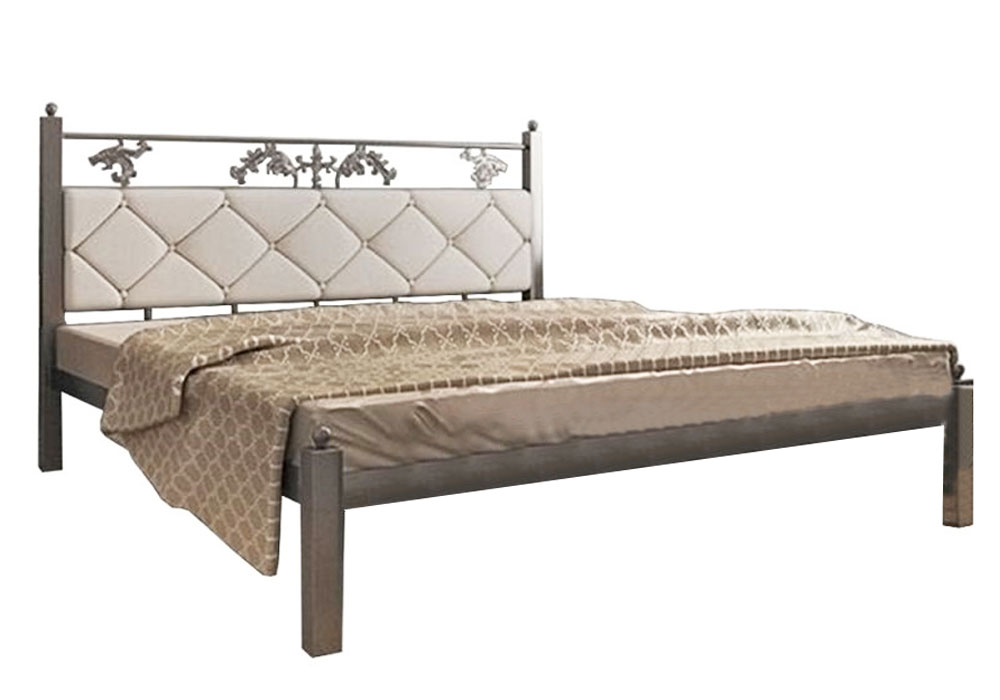 Металева двоспальне ліжко Стелла 140х190 Метал-Дизайн, Ширина 146см