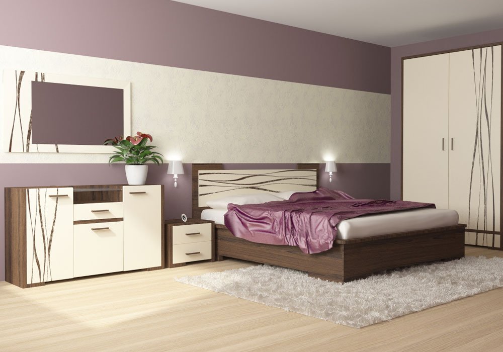  Купити Ліжка Ліжко двоспальне "Флора Ф04-1" Вісент