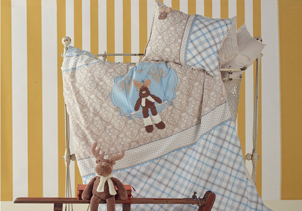 Комплект дитячої постільної білизни Deer блакитне Karaca Home 