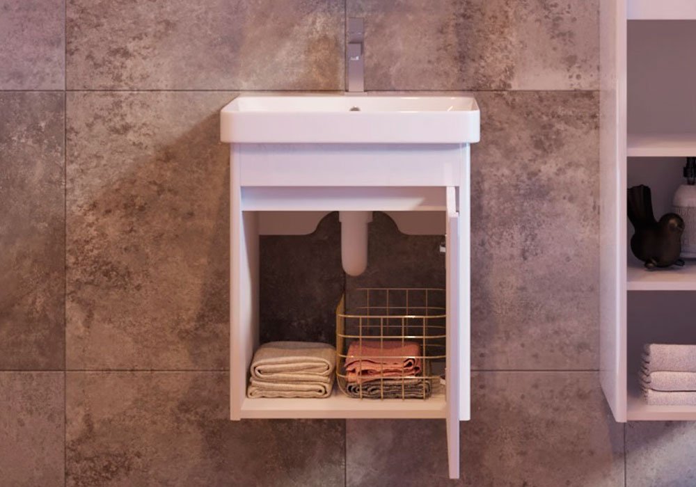  Недорого Мебель для ванной комнаты Тумба с умывальником "Livorno-55" Ювента
