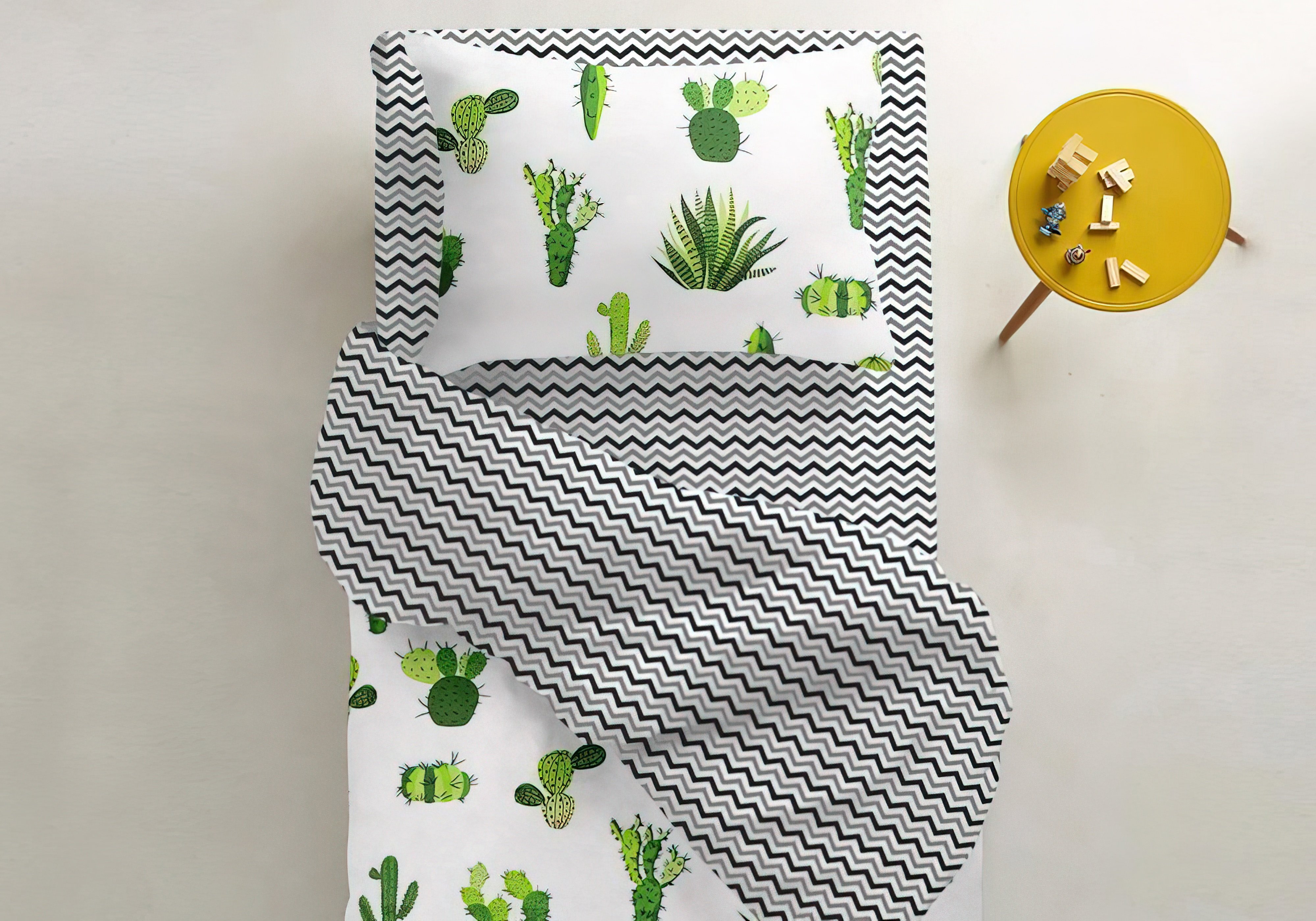  Купить Детское постельное белье Комплект подросткового постельного белья "Kaktus Green 1" Cosas