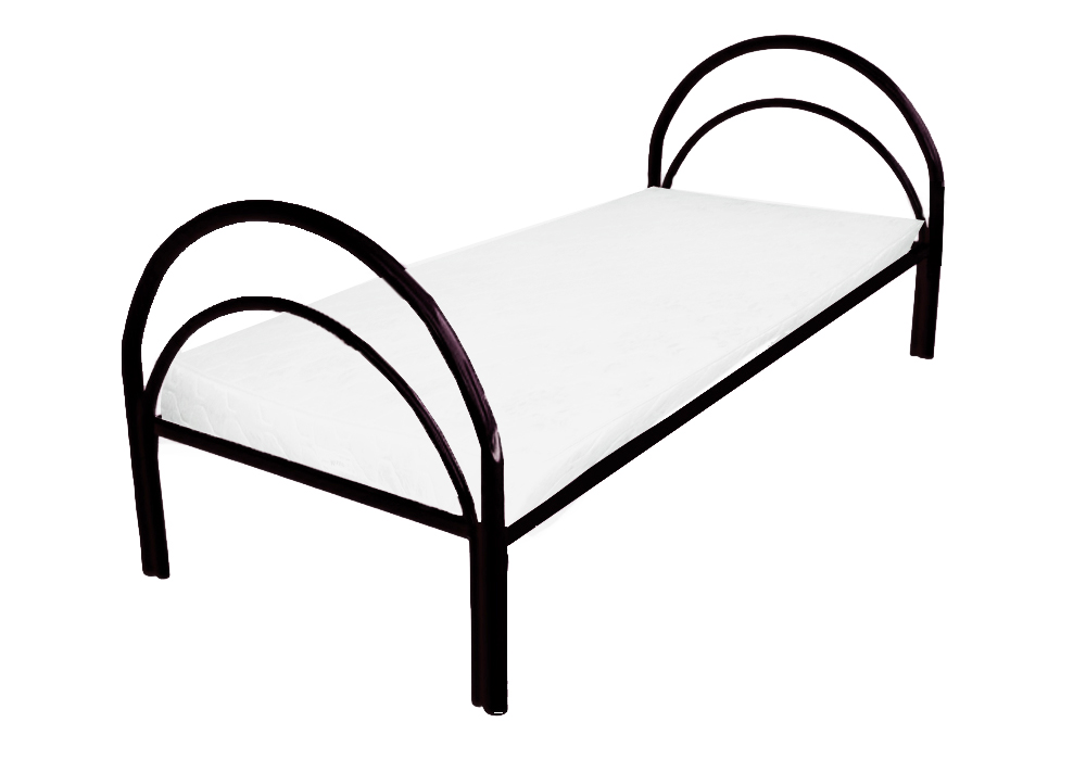 Металева односпальне ліжко 80x190 "Стандарт" з каркас-сіткою Азимут