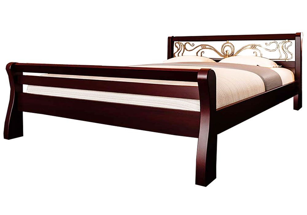Кровать с высоким изножьем и ковкой Ретро К Червоногвардейский ДОК
