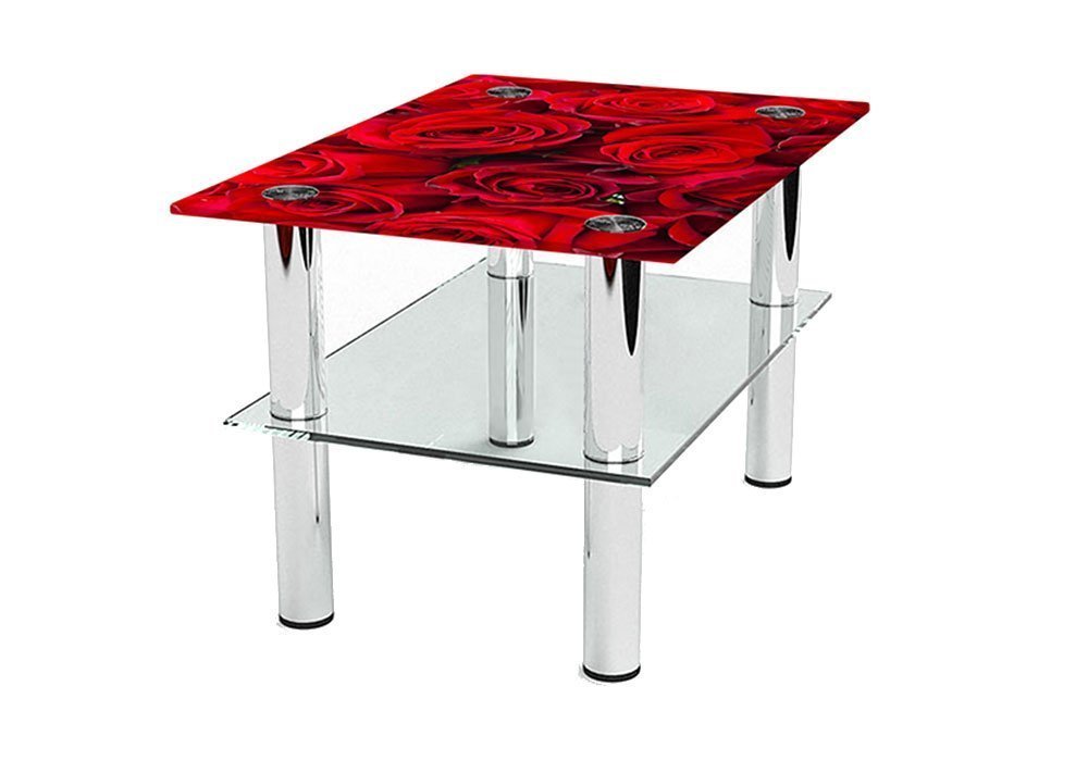  Купити Журнальні столики і столи Стіл журнальний скляний "Бочка Rose" 53х70 Діана