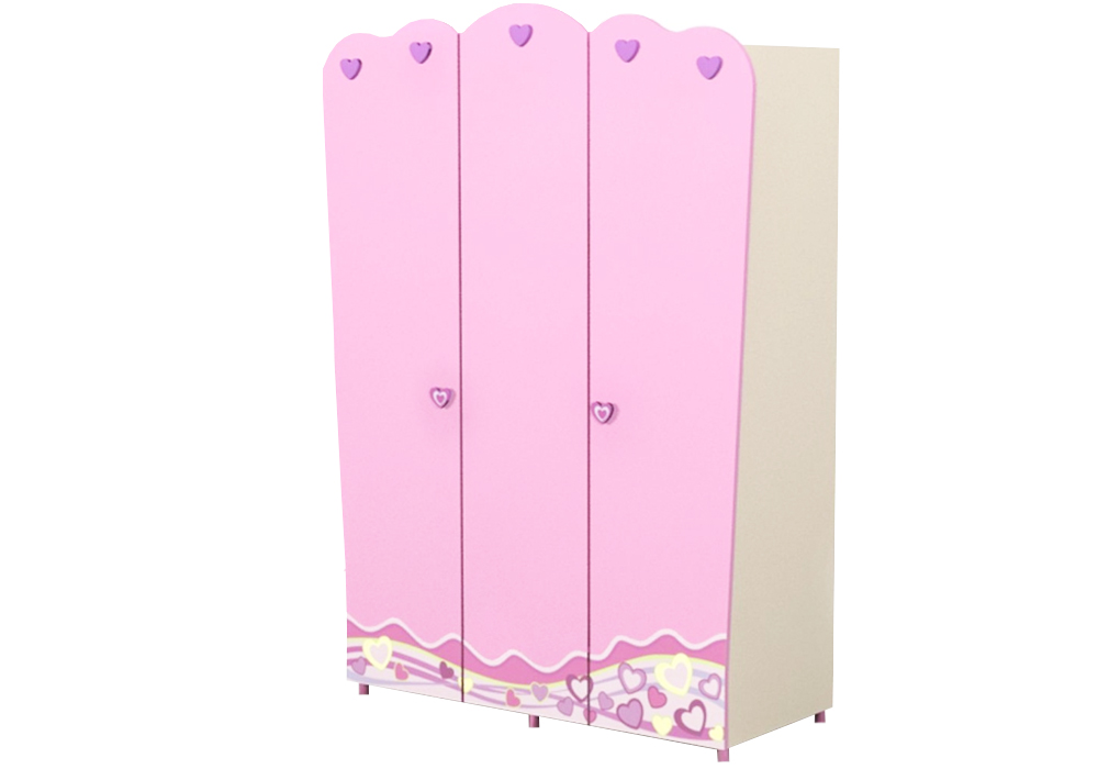 Детский шкаф Pink Pn-03 Дорис, Ширина 150см, Глубина 59см, Высота 207см