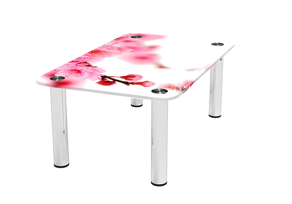  Купити Журнальні столики і столи Стіл журнальний скляний "Прямокутний Sakura" 43х70 Діана