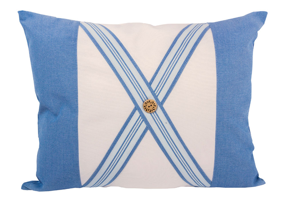 Декоративна подушка Блакитні смужки Limaso, Ширина 40см, Частина тіла Голова