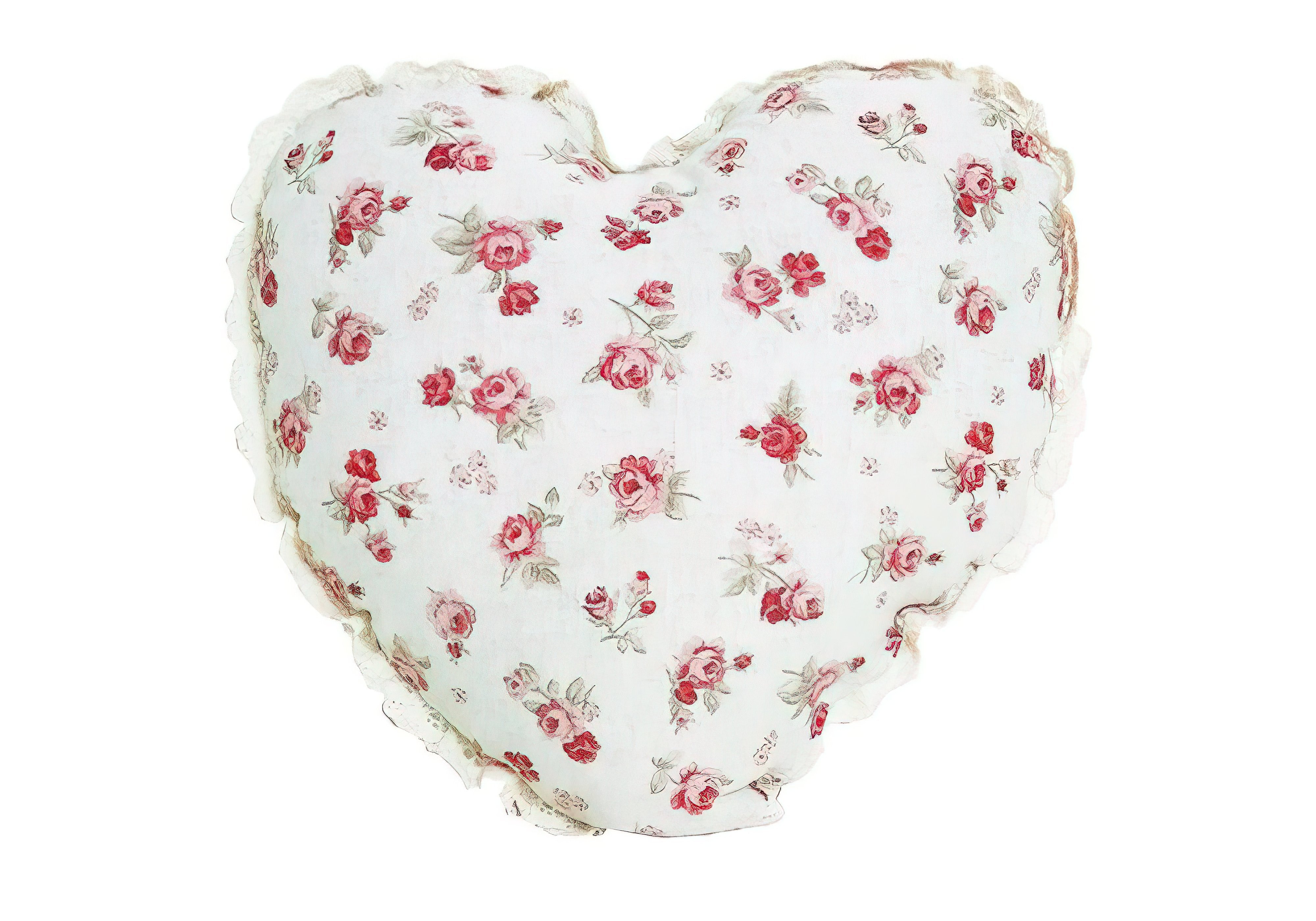 Декоративная подушка "Сердце Red Rose" Прованс