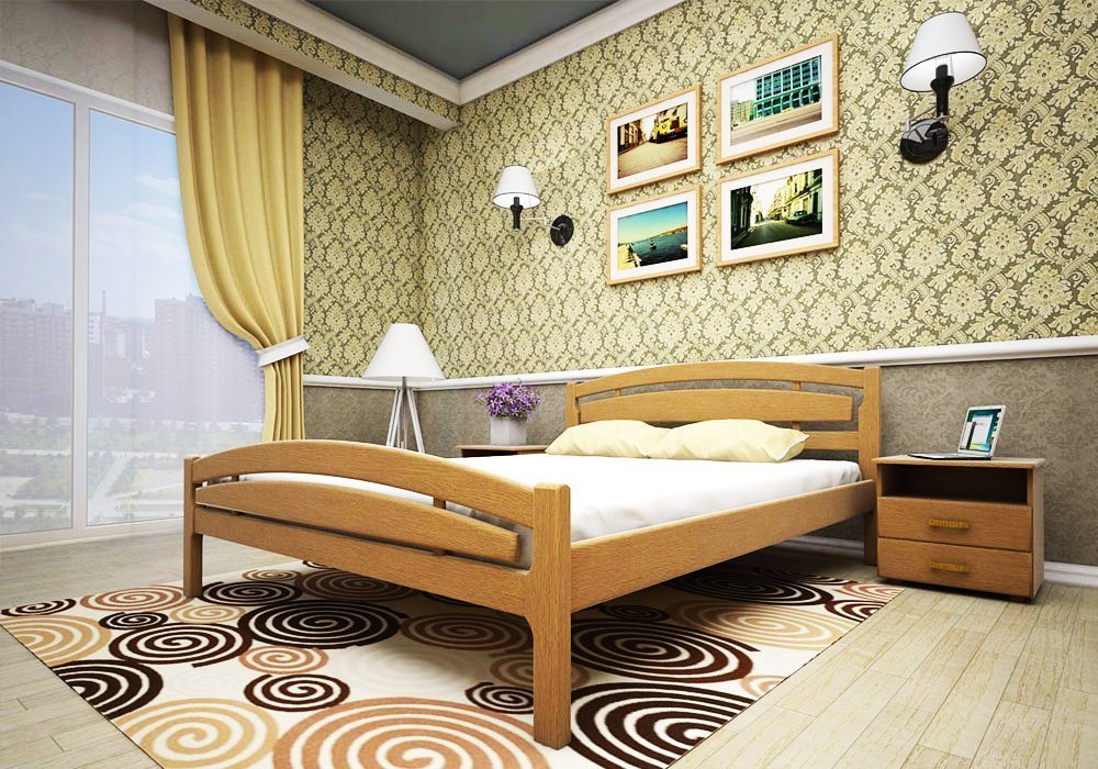  Купити Дерев'яні ліжка Ліжко "Модерн 2" 90х190 ТИС