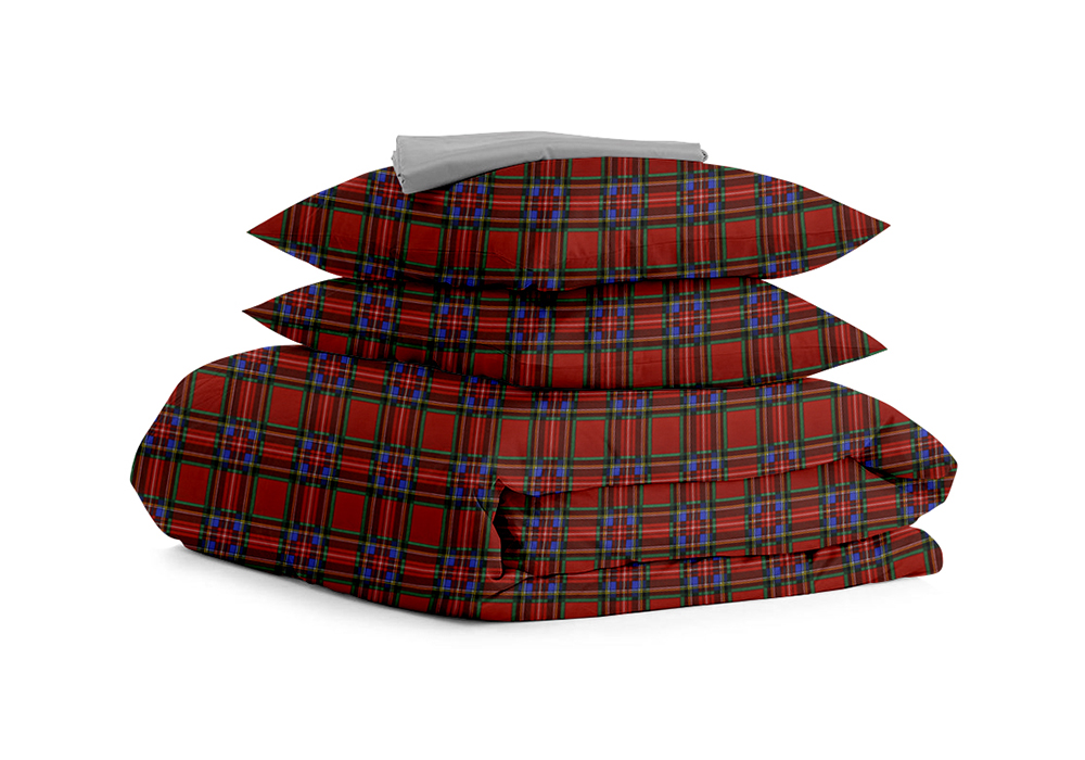  Комплект постільної білизни полуторний Scottish Red Grey Cosas 