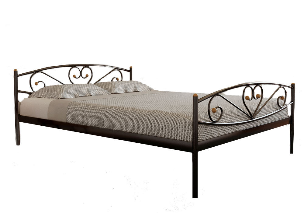 Металева ліжко "Milana" з ізножьем 80х190 МЕТАКАМ