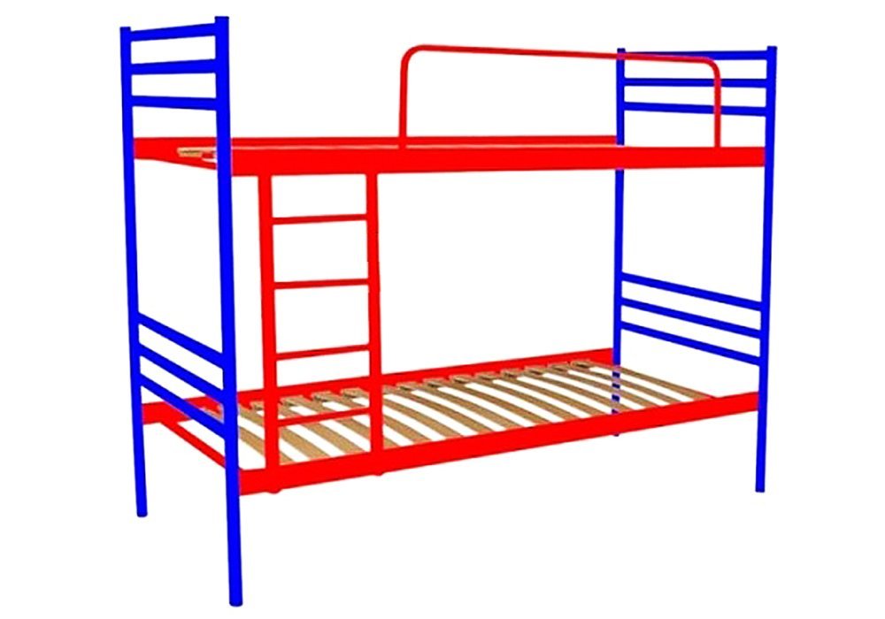  Купити Двоярусні ліжка Двох'ярусне металеве ліжко з ламелями 80x190 Азимут